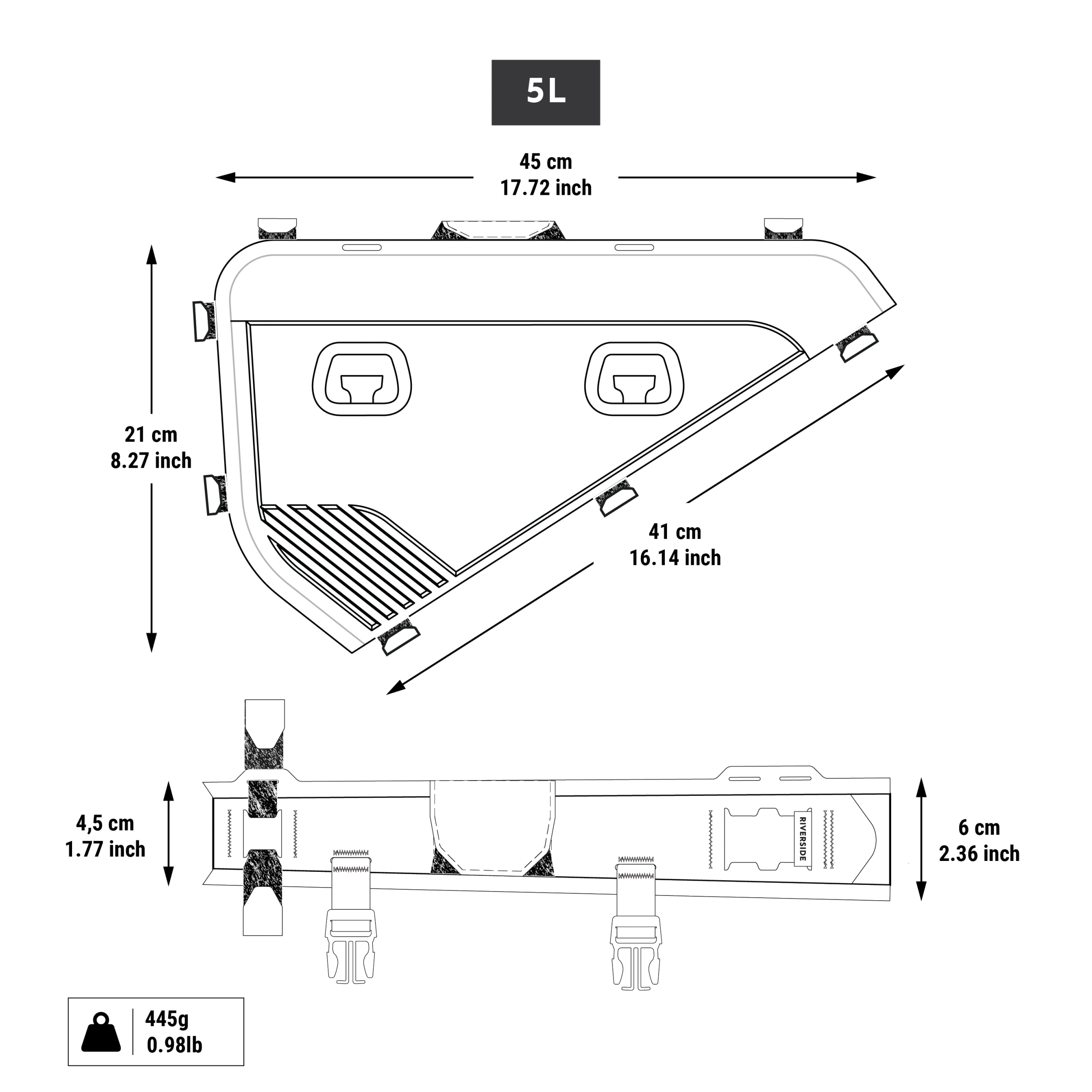 Riverside Bikepacking IPX6 Waterproof Size XS/S Full Frame Roll 7 Riverside Bikepacking IPX6 Waterproof Size XS/S Full Frame Roll - Image 5
