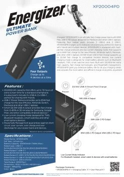 Energizer XP20004PD 20000mAh Power Bank With Up To 65W PD USB 9 Energizer XP20004PD 20000mAh Power Bank With Up To 65W PD USB -Alphanova Shop k1146f3a376c150a773cd00e8a70aff73