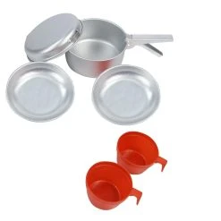 Regatta 2 Person Aluminium Cook Set (Silver/Red) -Alphanova Shop k200eb349592edc855f2db176f7674a41