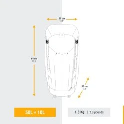 Forclaz Men's Ultralight Trekking Backpack 50+10 L -Alphanova Shop k7886208b192176fb003afdf969bd7ad4