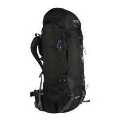 Regatta Blackfell III 60+10L Expandable Rucksack (Black/Surfspray Blue)