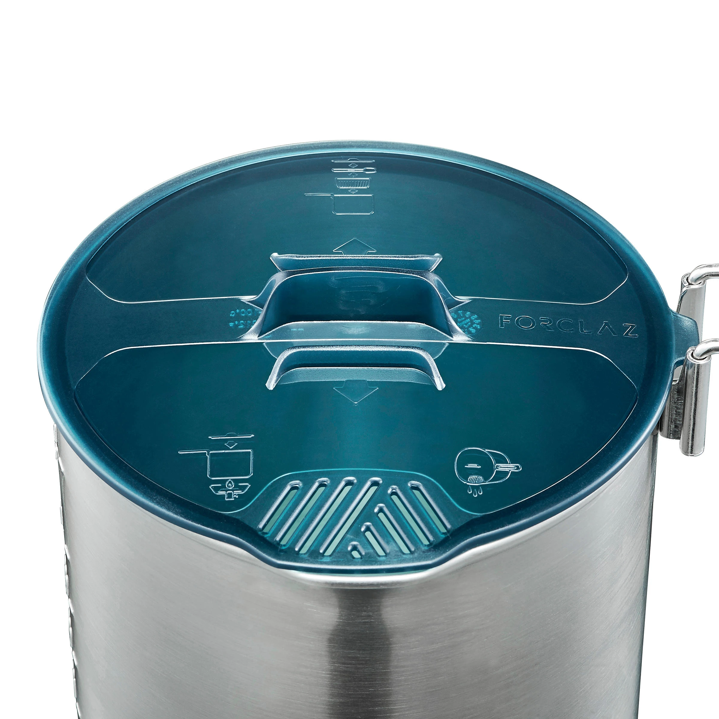 Forclaz Stainless Steel 2 Person Cooking Set 1.6L 8 Forclaz Stainless Steel 2 Person Cooking Set 1.6L - Image 6