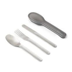 Black+Blum Stainless Steel Cutlery Set With Case Grey