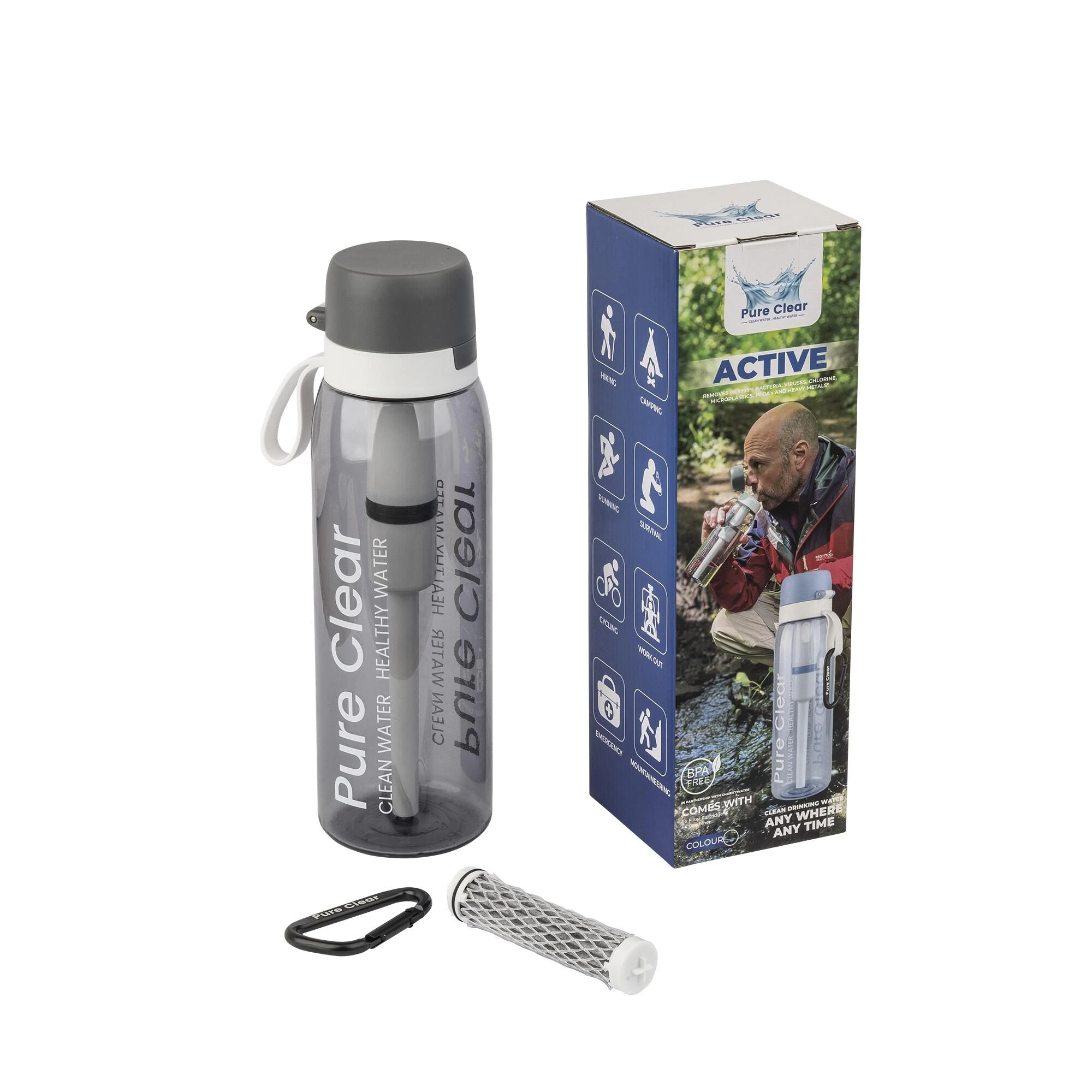 Pure Clear Active Filter Water Bottle 5 Pure Clear Active Filter Water Bottle - Image 3