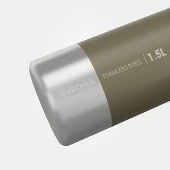 Quechua Stainless Steel Hiking Flask With Screw Cap MH100 1.5 L Khaki -Alphanova Shop ke00fb3c1718e1f1884a8d1ed33b7a366