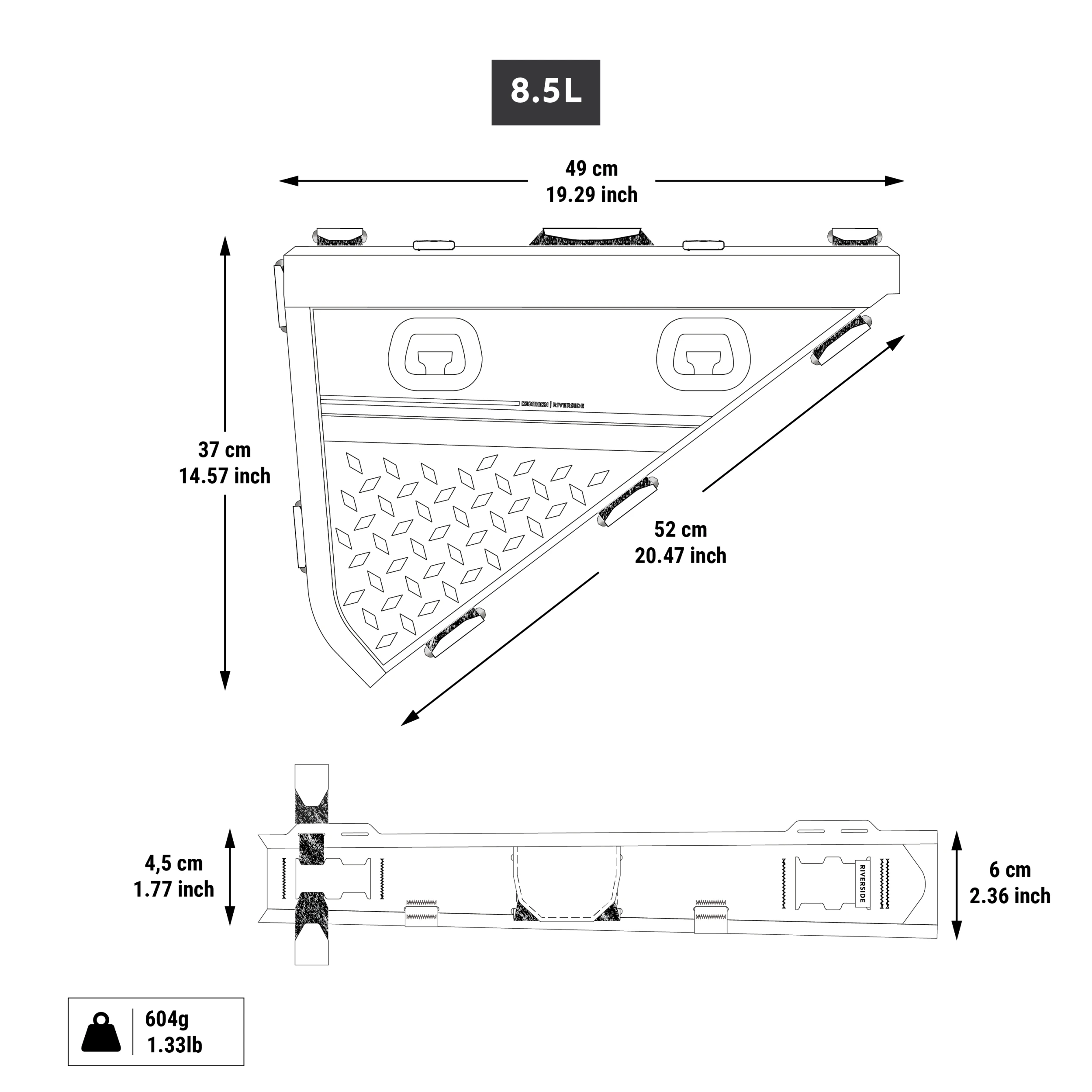 Riverside Bikepacking IPX6 Waterproof Size M/L/XL Full Frame Roll 7 Riverside Bikepacking IPX6 Waterproof Size M/L/XL Full Frame Roll - Image 5